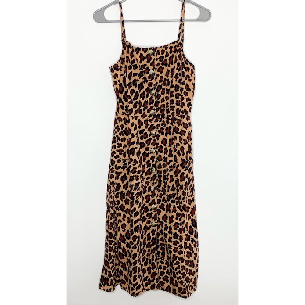 Asos Design Button Through Midi Linen Sundress Mu… - image 3